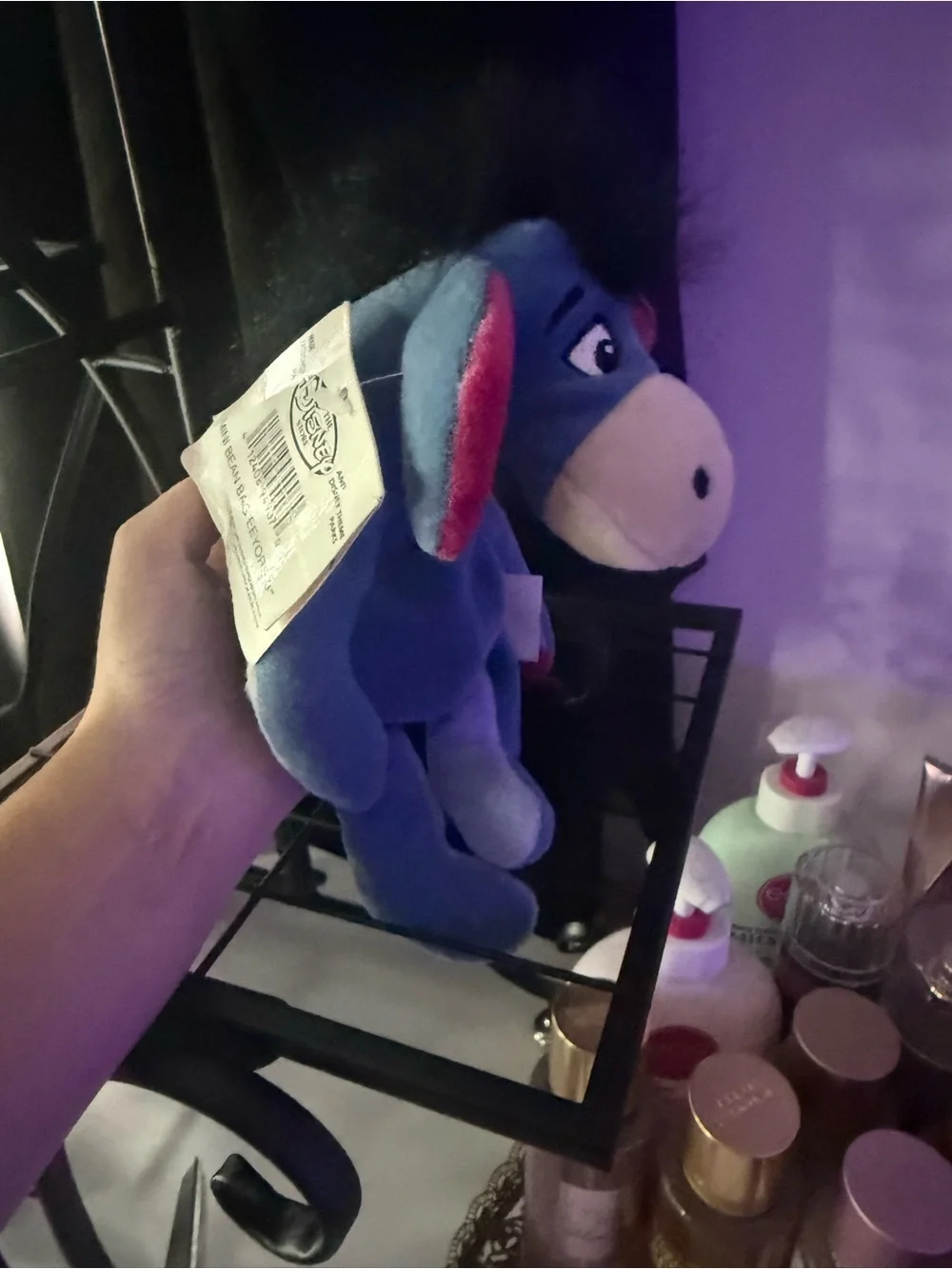 Disney Blue and Pink Plush Eeyore plush toy